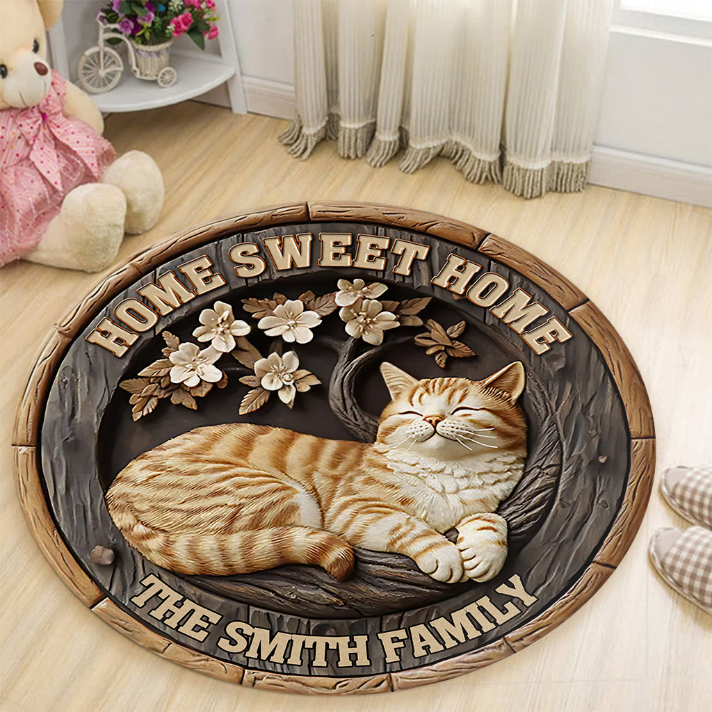 Love Cats - Personalized Cat Round Rug