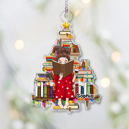 Just A Girl Who Loves Books - Personalized Book Transparent Ornament