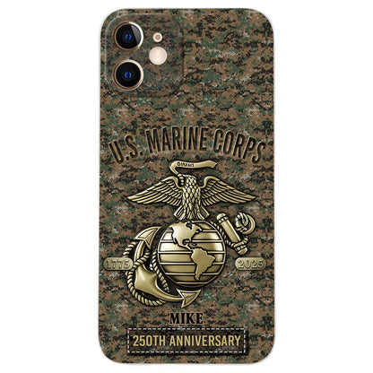 250th Anniversary - Personalized Veteran Leather Phone Case