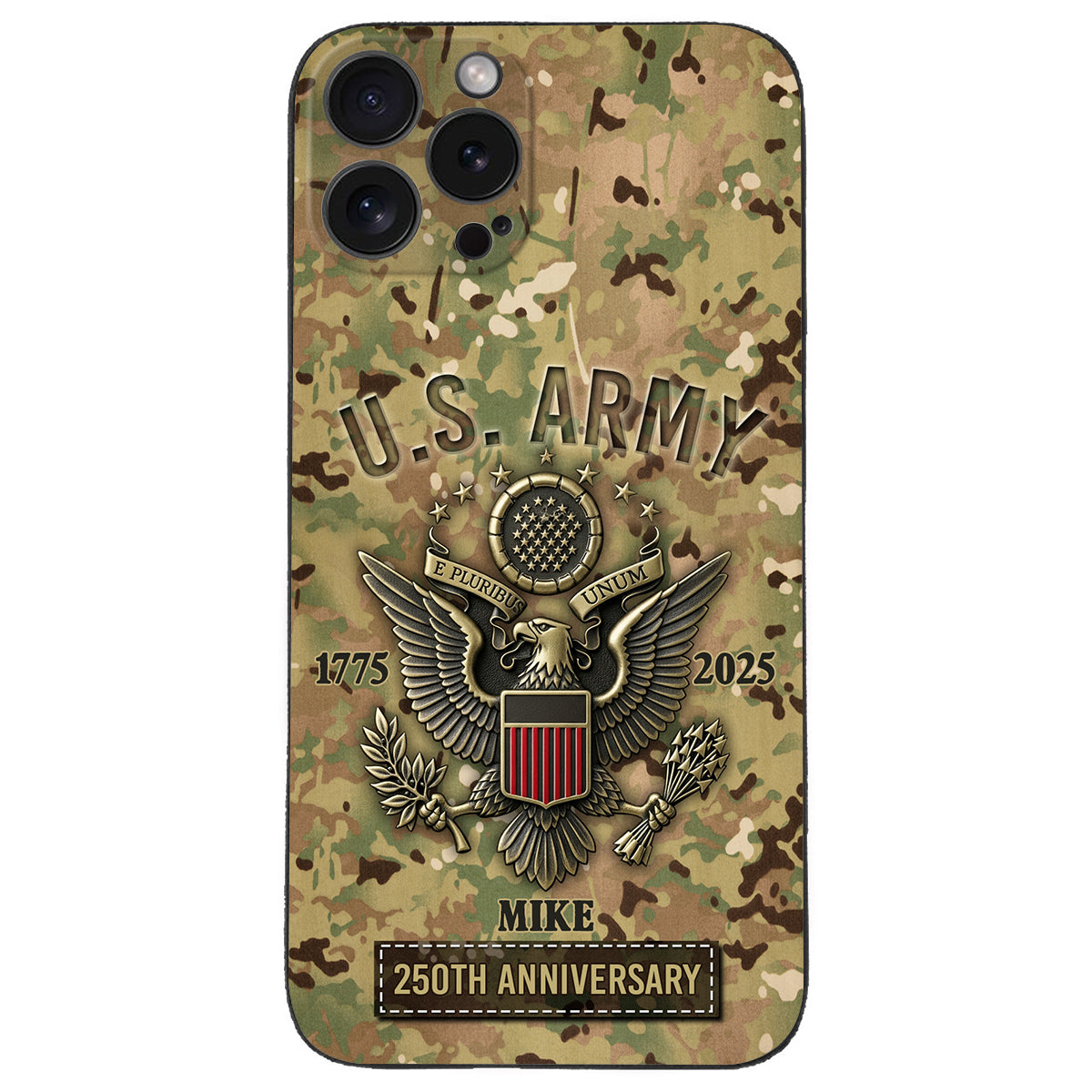 250th Anniversary - Personalized Veteran Leather Phone Case