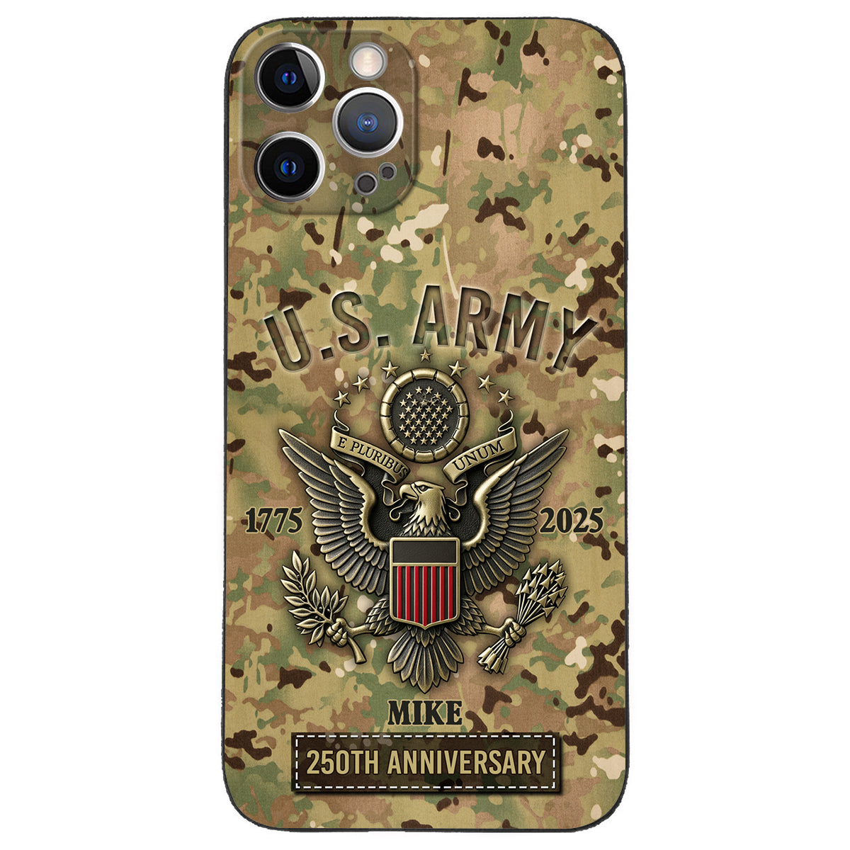 250th Anniversary - Personalized Veteran Leather Phone Case