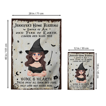 Home Blessing - Personalized Witch Garden Flag
