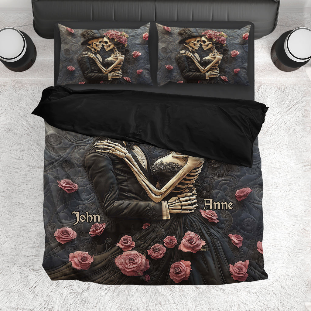 Till Death Do Us Part - Personalized Skull Bedding Set