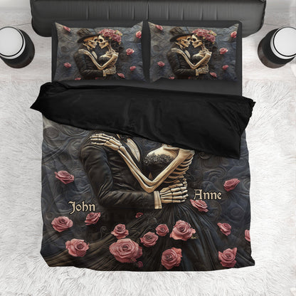 Till Death Do Us Part - Personalized Skull Bedding Set