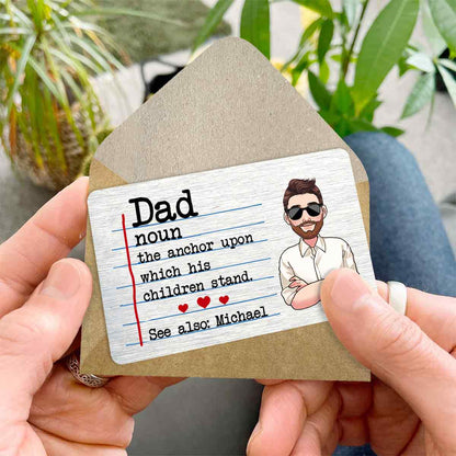 Dad Definitions - Personalized Father Wallet Insert Card