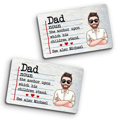 Dad Definitions - Personalized Father Wallet Insert Card