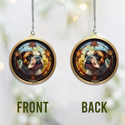 Colorful Dog - Personalized Dog Car Ornament