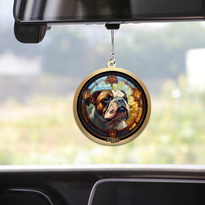 Colorful Dog - Personalized Dog Car Ornament