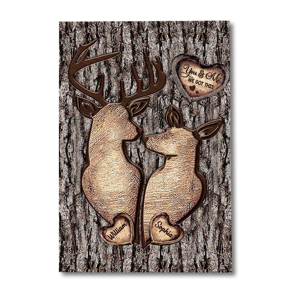 Hunting Couple - Personalized Hunting Canvas and Poster