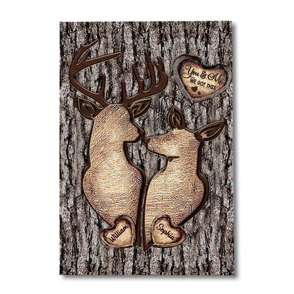 Hunting Couple - Personalized Hunting Canvas and Poster