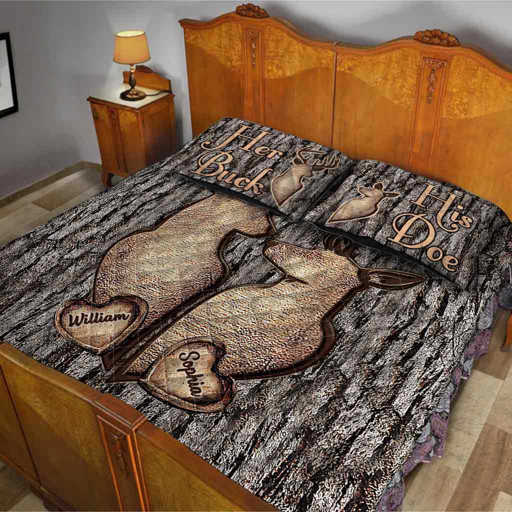 Hunting Couple - Personalized Hunting Quilt Set