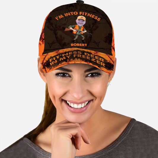I'm Into Fitness Fit'ness Deer In My Freezer - Personalized Hunting Classic Cap