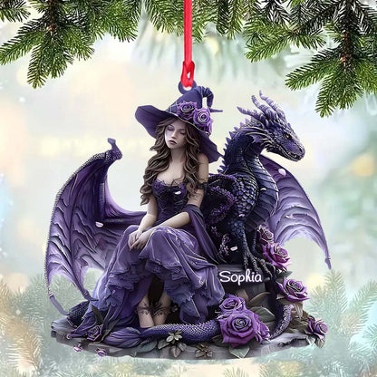 Heart Of A Dragon - Personalized Witch Ornament