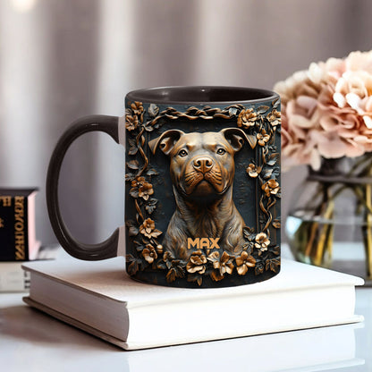 Strong Pitbull - Personalized Dog Accent Mug