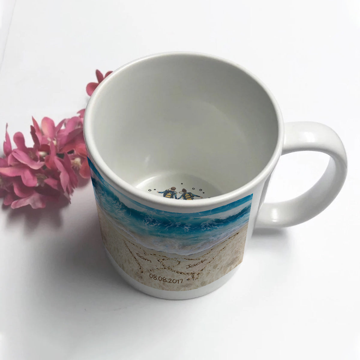 You And Me And The Sea - Personalized Scuba Diving Hidden Message Mug