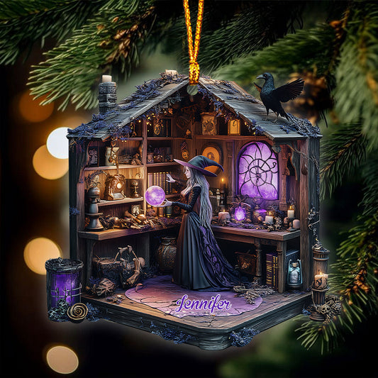 Mysterious Witch Room - Personalized Witch Ornament