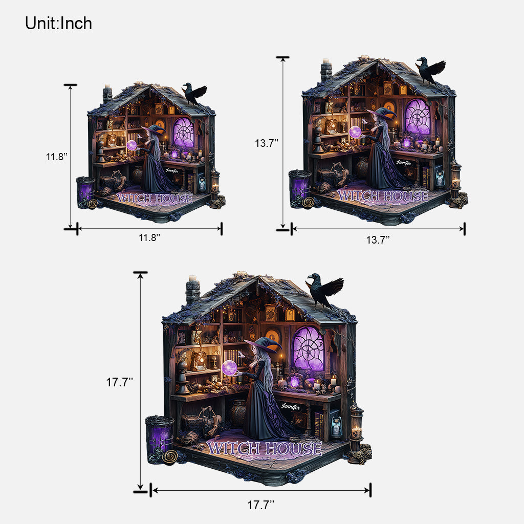 Mysterious Witch Room - Personalized Witch Custom Shaped Wood Sign