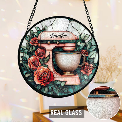 Beautiful Mixer - Personalized Baking Stained Glass Suncatcher