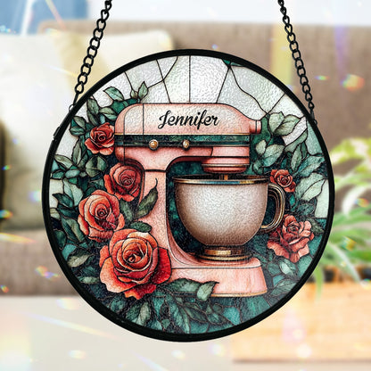 Beautiful Mixer - Personalized Baking Stained Glass Suncatcher