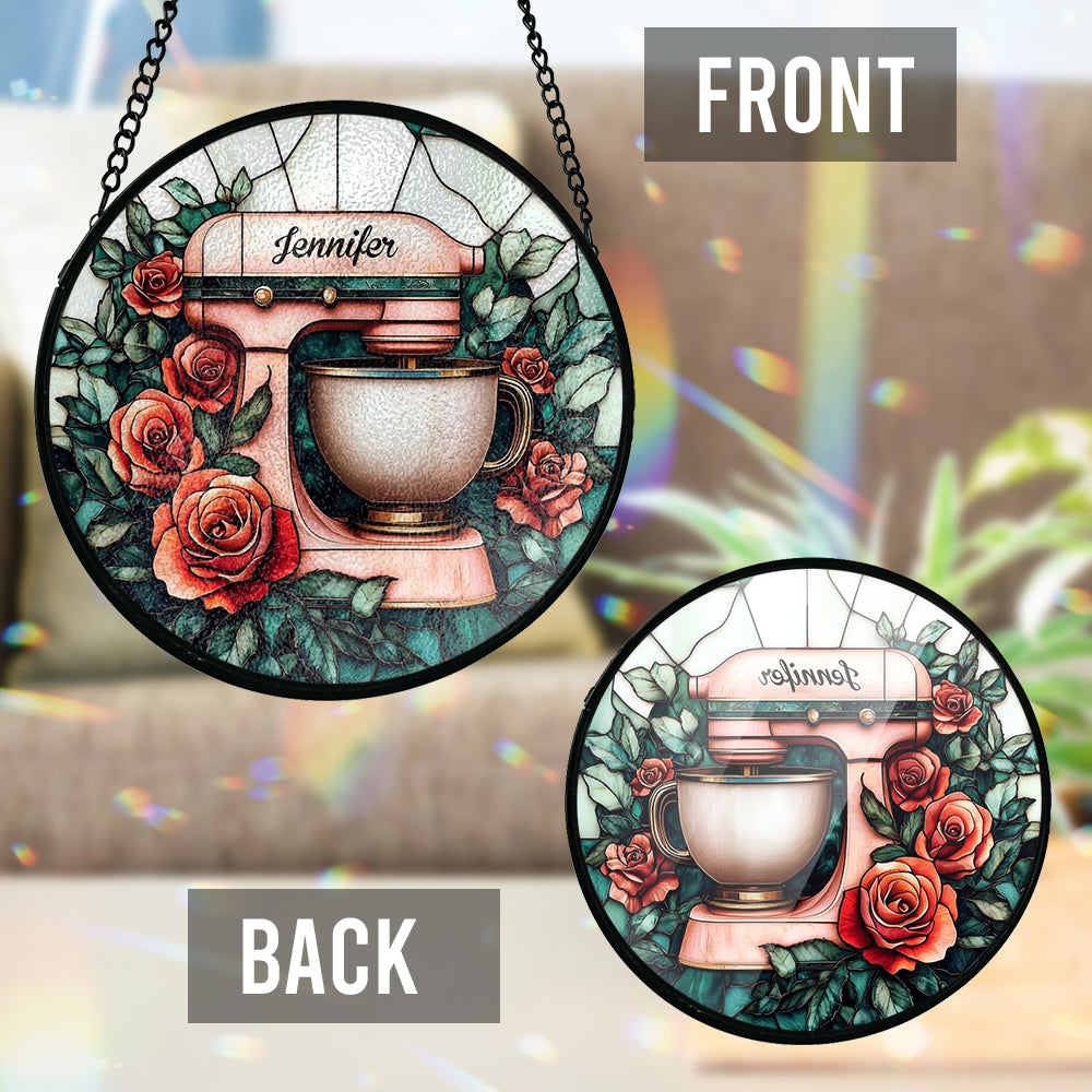 Beautiful Mixer - Personalized Baking Stained Glass Suncatcher