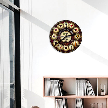 It's Wine O'clock - Personalized Wine Wall Clock