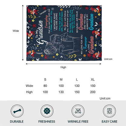 You Will Always Be My Grandson - Personalized Grandma Blanket