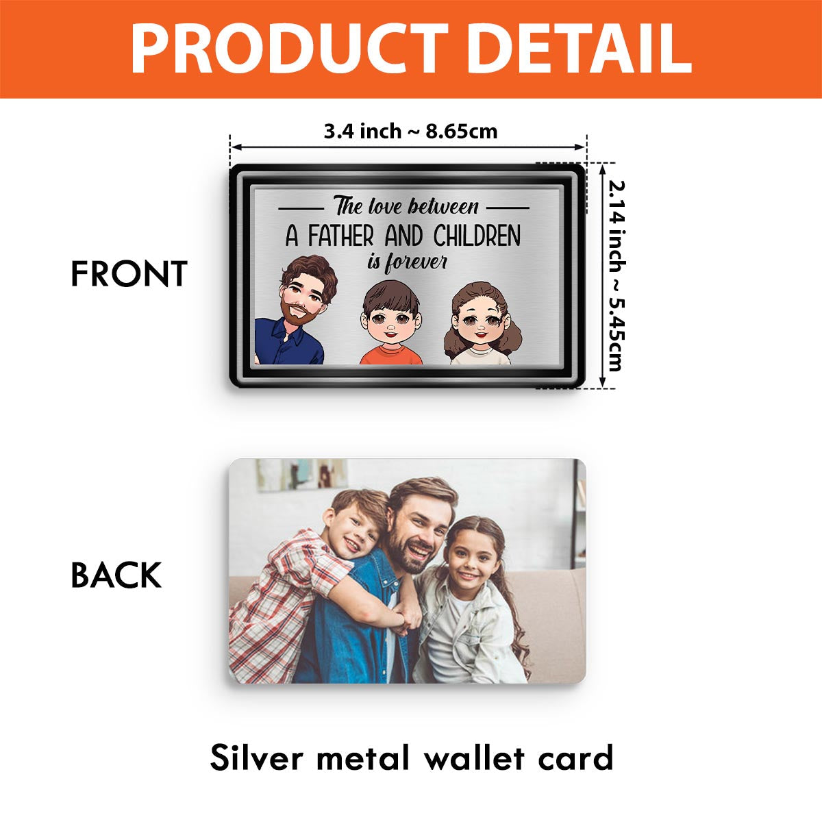 The Love Between - Personalized Father Wallet Insert Card