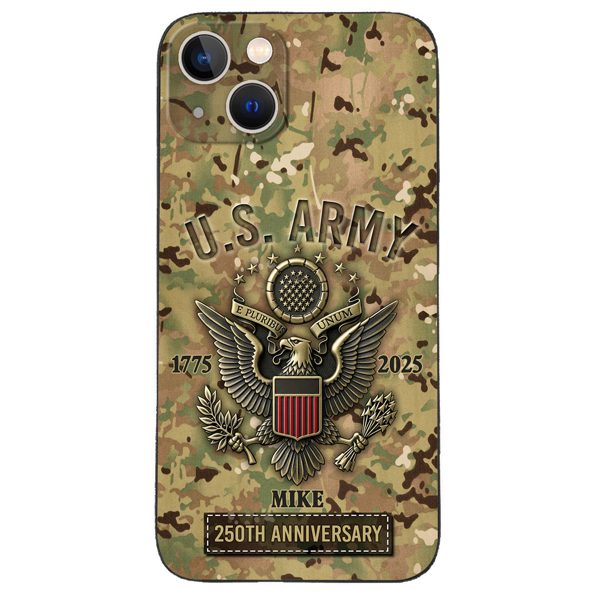 250th Anniversary - Personalized Veteran Leather Phone Case