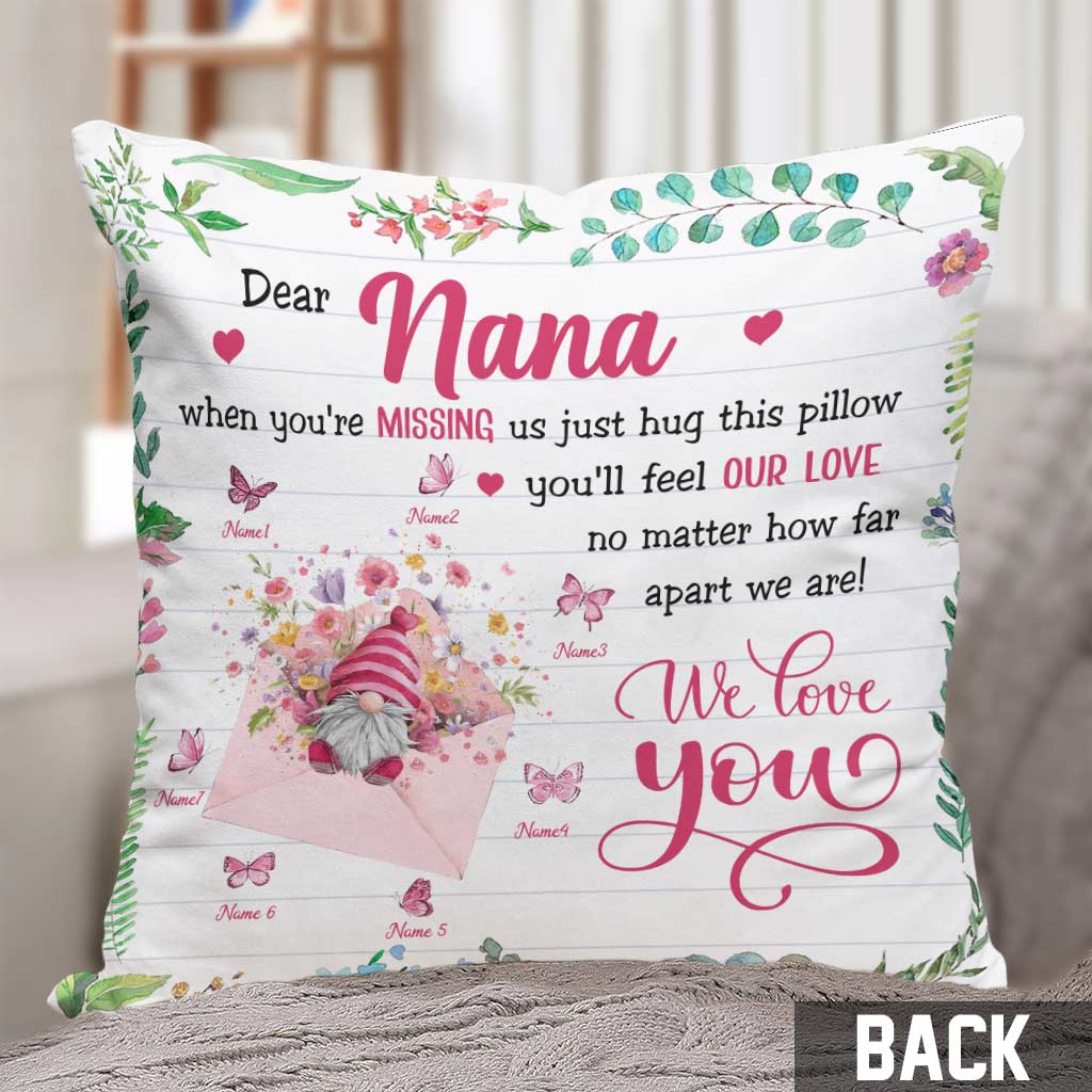 Dear Nana - Personalized Grandma Throw Pillow