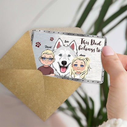 This Dad Belongs - Personalized Father's Day Father Wallet Insert Card
