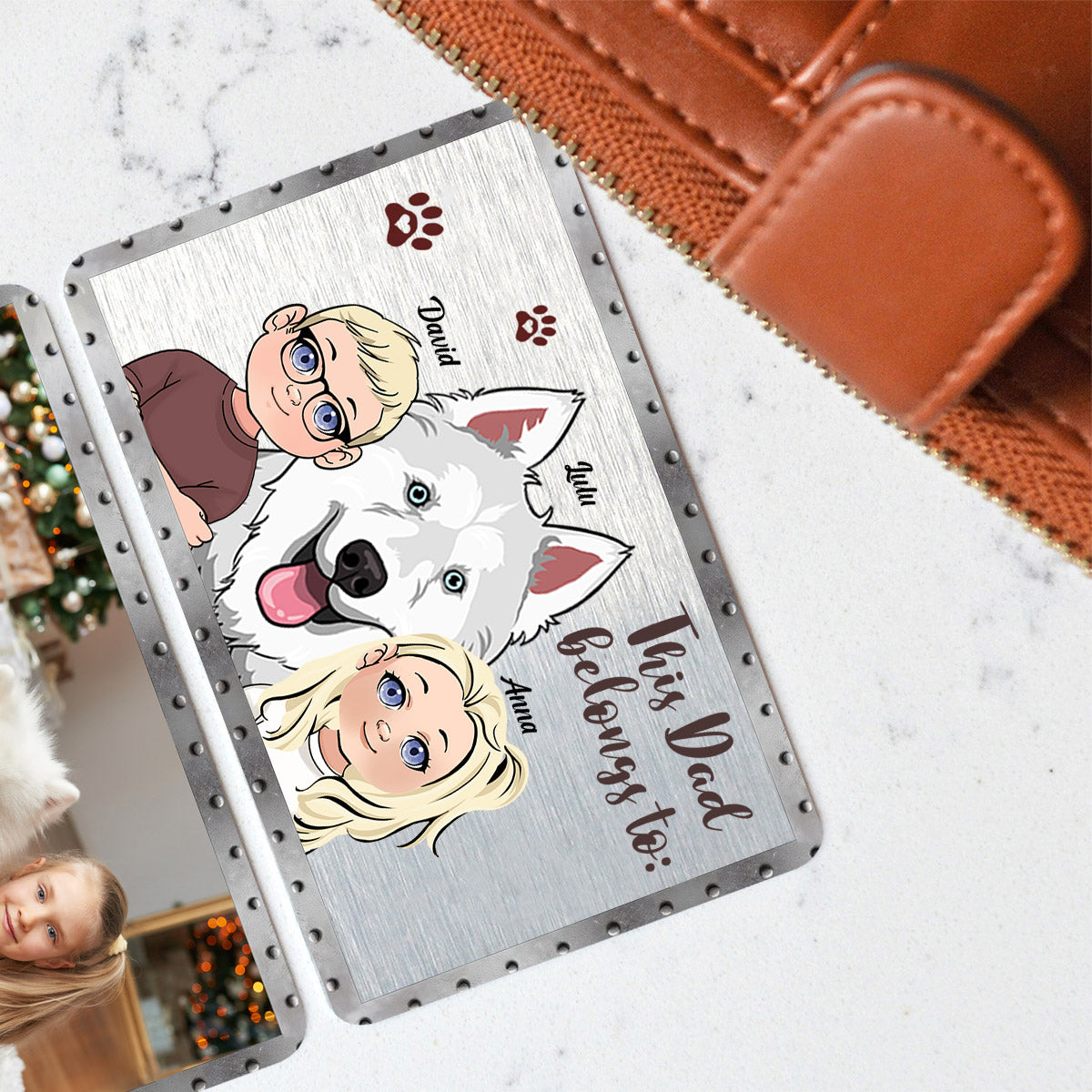 This Dad Belongs - Personalized Father's Day Father Wallet Insert Card