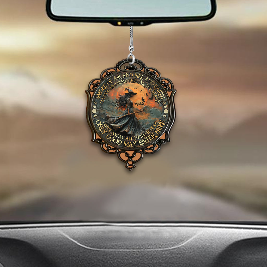 Smoke Of Air And Fire And Earth - Personalized Witch Car Ornament