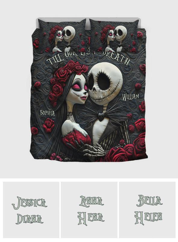 From Our First Kiss Till Our Last Breath - Personalized Nightmare Bedding Set