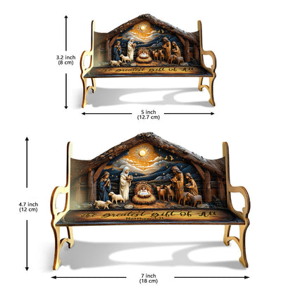 The Greatest Gift Of All - Christian Wooden Bench