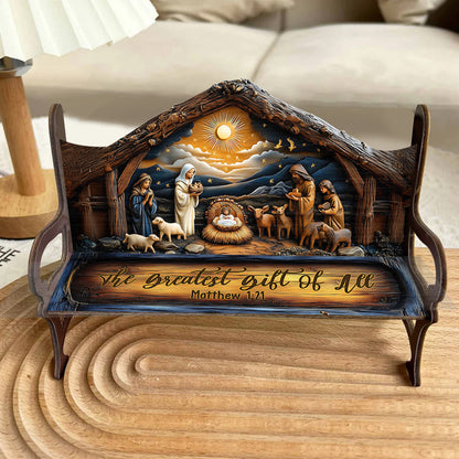 The Greatest Gift Of All - Christian Wooden Bench