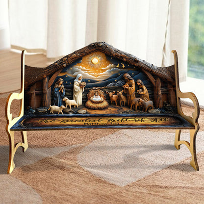 The Greatest Gift Of All - Christian Wooden Bench