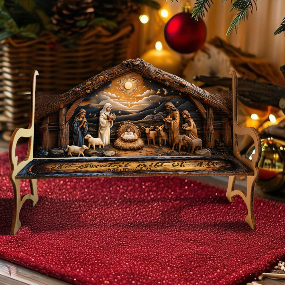 The Greatest Gift Of All - Christian Wooden Bench