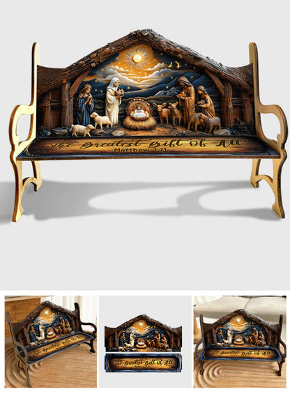 The Greatest Gift Of All - Christian Wooden Bench