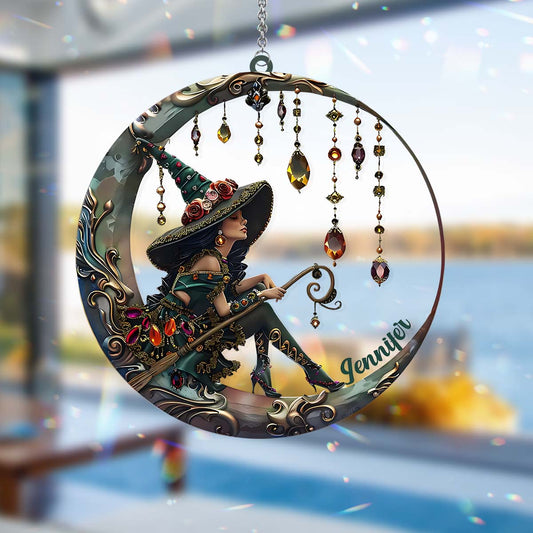 Beautiful Witch - Personalized Witch Window Hanging Suncatcher Ornament