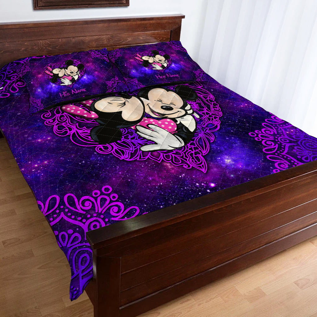 Lovely Couple - Personalized Mouse Quilt Set
