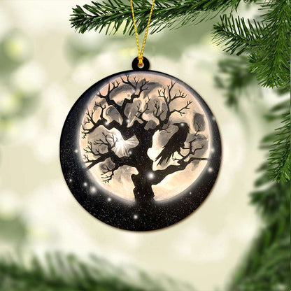 Raven Moon Night - Witch Ornament (Printed On Both Sides) 1022