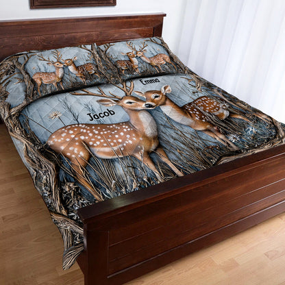 You And Me We Got This Dear Couple - Personalized Hunting Quilt Set