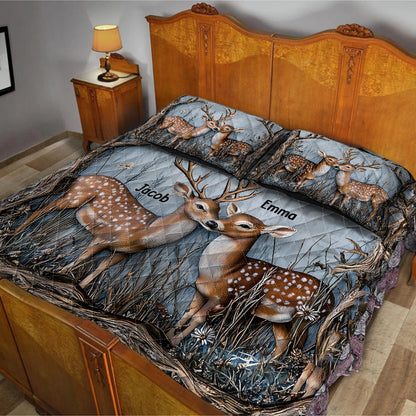You And Me We Got This Dear Couple - Personalized Hunting Quilt Set