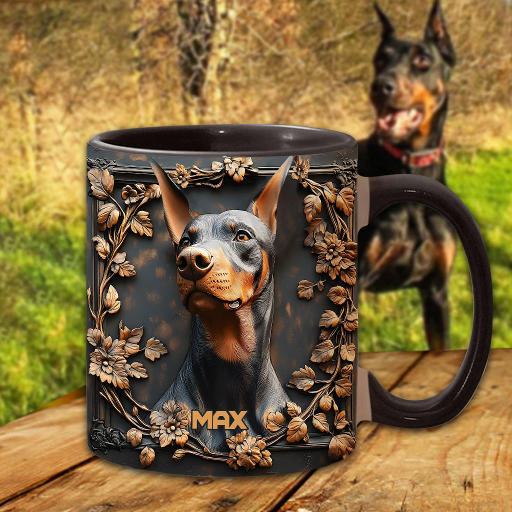 Strong Doberman - Personalized Dog Accent Mug