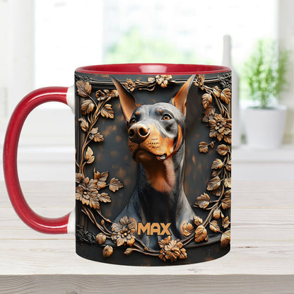 Strong Doberman - Personalized Dog Accent Mug