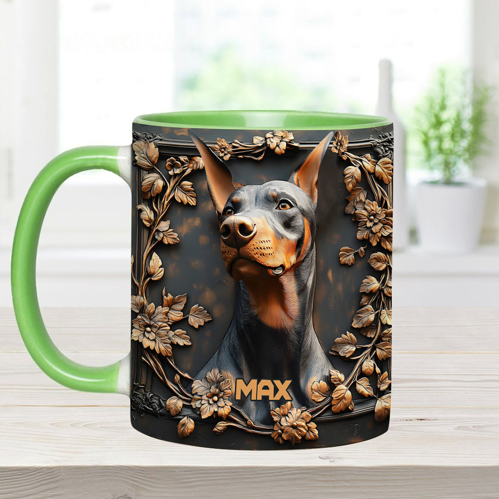 Strong Doberman - Personalized Dog Accent Mug