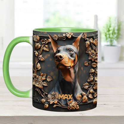Strong Doberman - Personalized Dog Accent Mug
