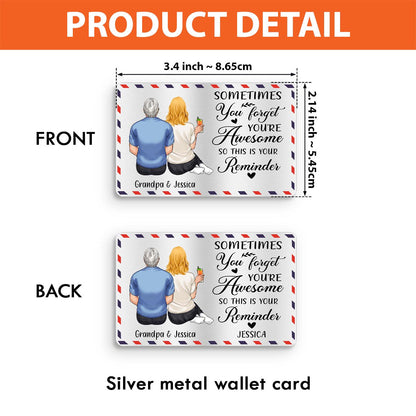 You're Awesome - Gift for dad, grandpa, uncle, brother, sister, husband, wife, boyfriend, girlfriend, friend - Personalized Wallet Insert Card