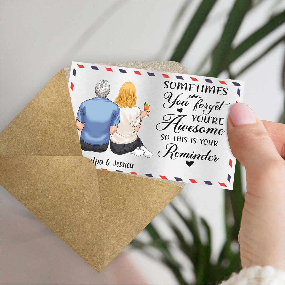 You're Awesome - Gift for dad, grandpa, uncle, brother, sister, husband, wife, boyfriend, girlfriend, friend - Personalized Wallet Insert Card