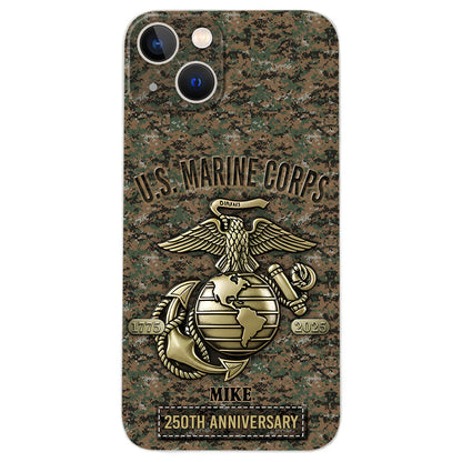 250th Anniversary - Personalized Veteran Leather Phone Case